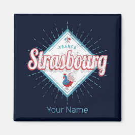 ストラスブールグランドエストフランスレトロルースターヴィンテージ マグネット