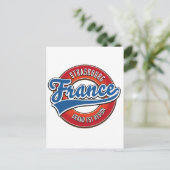 ストラスブールグランドエストリージョンフランスレトロロゴ ポストカード (スタンド正面)