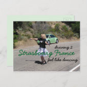 ストラスブールフランスへの道 ポストカード (正面/裏面)