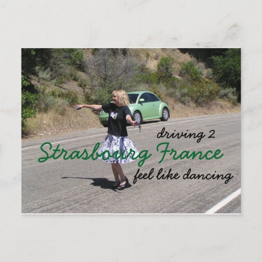ストラスブールフランスへの道 ポストカード (正面)