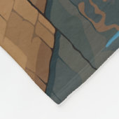 ストラスブールフランストラベルアートヴィンテージ フリースブランケット (角)