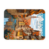 ストラスブールフランストラベルアートヴィンテージ マグネット (横)