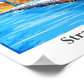 ストラスブールフランストラベルヴィンテージイラストレーション ポスター (角)