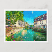 ストラスブールフランスビューティフル油ランドスケープ ポストカード (正面)