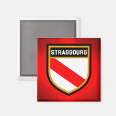 ストラスブール国旗 マグネット (正面/裏面)