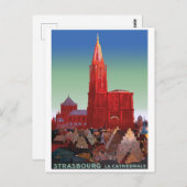 ストラスブール大聖堂，フランス ポストカード (正面/裏面)