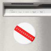 ストラスブール市フランス国旗の文字名 マグネット (インサイチュ (食洗機))