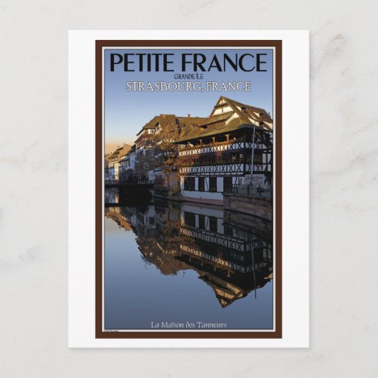 ストラスブール - イル川の反射 ポストカード (正面)