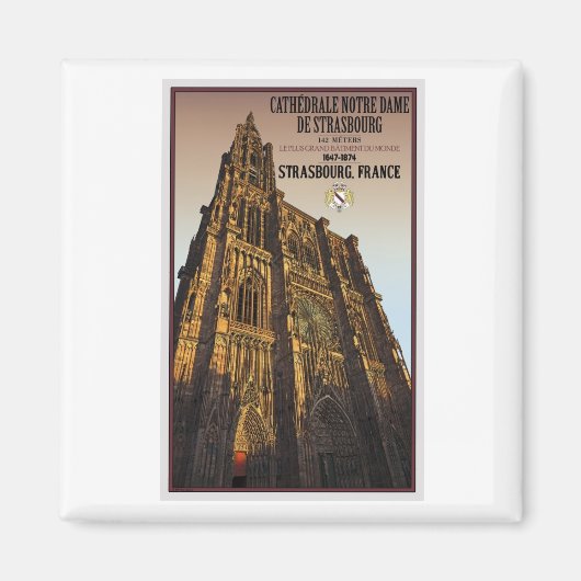 ストラスブール – カテドラルノートルダム マグネット (正面)