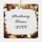 ストラスブール、フランスのクリスマスマーケット セラミックオーナメント (裏面)