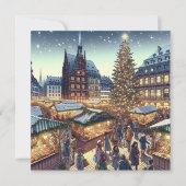 ストラスブール（フランス） | クリスマスパーソナライズされた シーズンカード (正面)