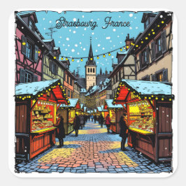 ストラスブール フランス クリスマス スクエアシール