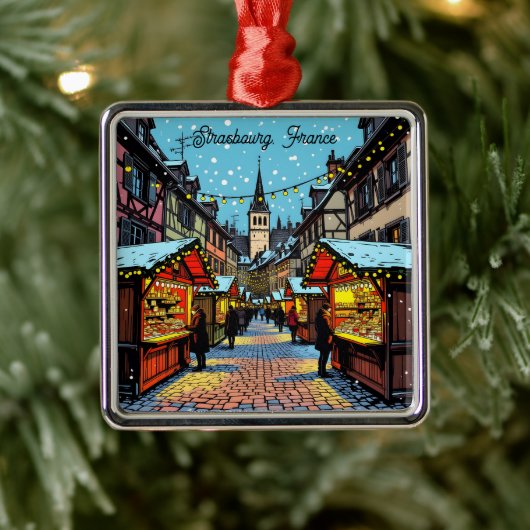 ストラスブール フランス クリスマス メタルオーナメント (ツリー)