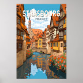 ストラスブール フランス 旅行 アート ヴィンテージ ポスター (正面)