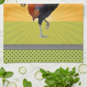 ストラッカラフルティングロスターデザインキッチンタオル キッチンタオル (折り畳み)