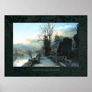 ストラットフォードのアボン川に沿った道。 ポスター