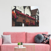 ストラットフォードオンアヴォンイングランドUKチューダーホテル写真 キャンバスプリント (インサイチュ (リビング))