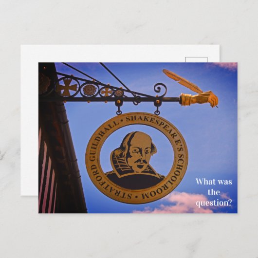 ストラットフォードギルドホールシェークスピアの校舎 ポストカード (正面/裏面)