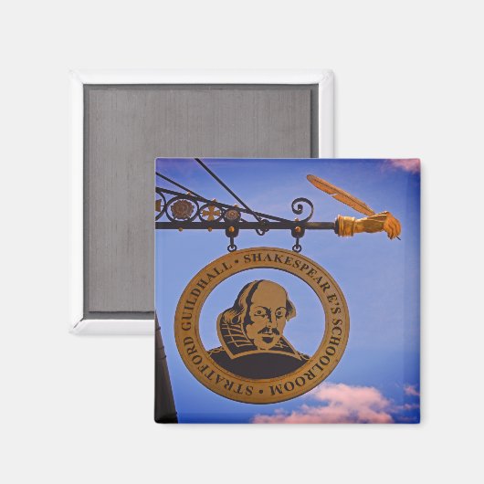 ストラットフォードギルドホールシェークスピアの校舎 マグネット (正面/裏面)