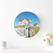 ストラットフォードポイントライトハウスコネチカット丸時計 ラージ壁時計 (ホーム)