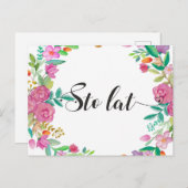 ストラットポーランドハッピーバースデーポーランドギフト ポストカード (正面/裏面)