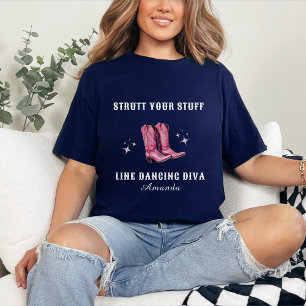 ストラットユー物ライン踊りDiva Tシャツ