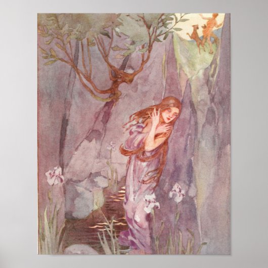 ストラットンズエコー&ナルキサスヴィンテージイラストレーション ポスター (正面)