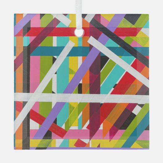 ストラッピング金属オーナメント ガラスオーナメント (正面)