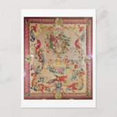 ストラップワークと初期ロココスタイルのタペストリー ポストカード (正面)
