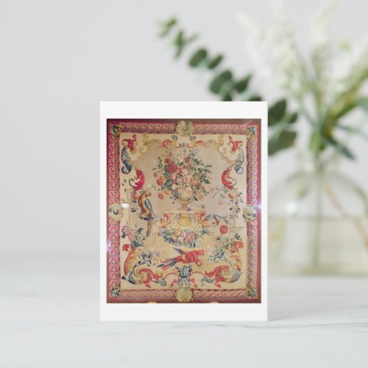 ストラップワークと初期ロココスタイルのタペストリー ポストカード (スタンド正面)