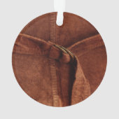 ストラップ付きブラウンスエードおよびバックル オーナメント (裏面)