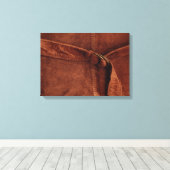 ストラップ付きブラウンスエードおよびバックル キャンバスプリント (インサイチュ (ウッドフロア))