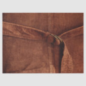 ストラップ付きブラウンスエード及びバックルティッシュペーパー 薄葉紙 (正面)