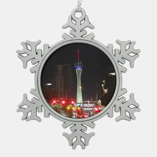 ストラトスフィアタワーラスベガス#3スノーフレークオーナメント スノーフレークピューターオーナメント (正面)
