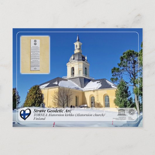 ストラブジオデティックアーク – TORNEA Alatornion kirkko ポストカード (正面)