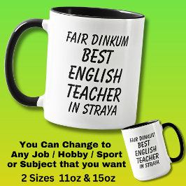 ストラヤの最高のFair Dinkum ENGLISH先生 マグカップ