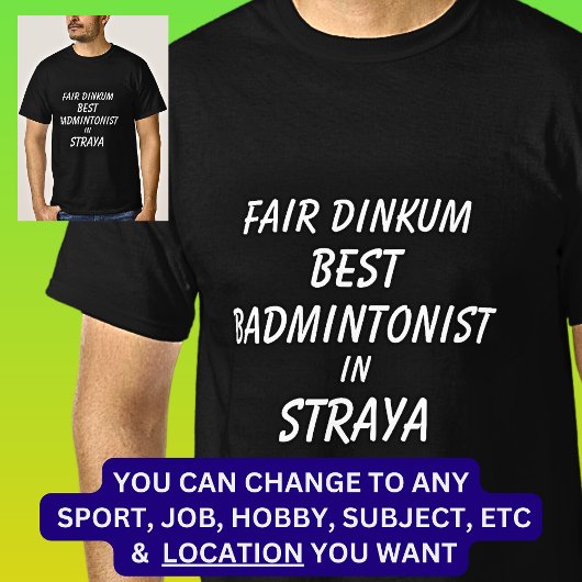 ストラヤ最高のでDINKUM BADMINTONIST Tシャツ