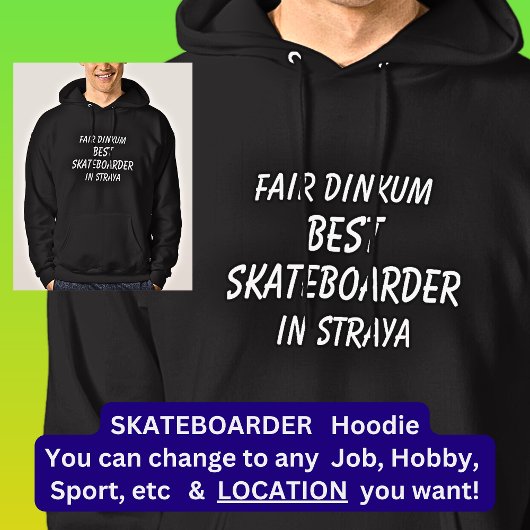 ストラヤ最高のでFAIR Dinkum SKATEBOARDER パーカ