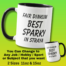 ストラヤ最高のでFair Dinkum SPARKY（電気技師） マグカップ
