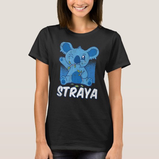 ストラヤ・コアラBear愛国的オーストラリア Tシャツ (正面)