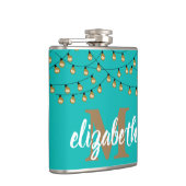 ストランドオブライツターコイズ パーソナライズされた フラスク (右)