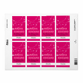 ストランドスタイリッシュ |暗い赤紫色白ワインラベル ラベル (フルシート)