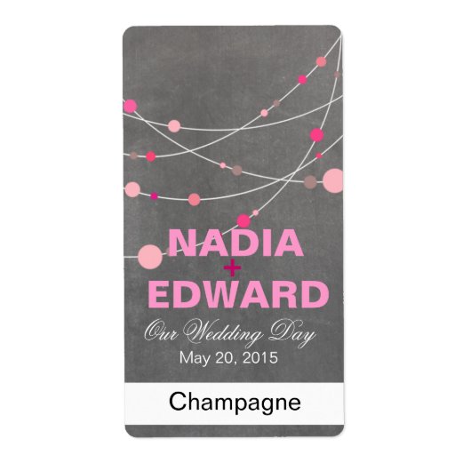 ストランドチョークスタイリッシュボードピンクワインラベル ラベル (正面)