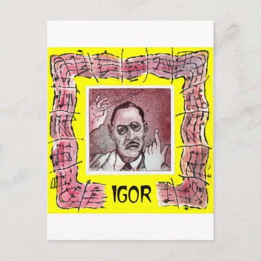 ストラヴィンスキー葉書 ポストカード (正面)