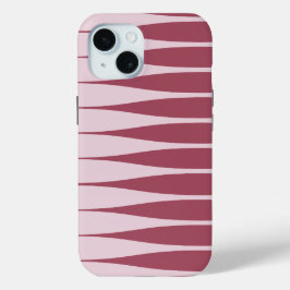 ストリアーションピンクワインレディースiPhoneケース iPhone 15ケース