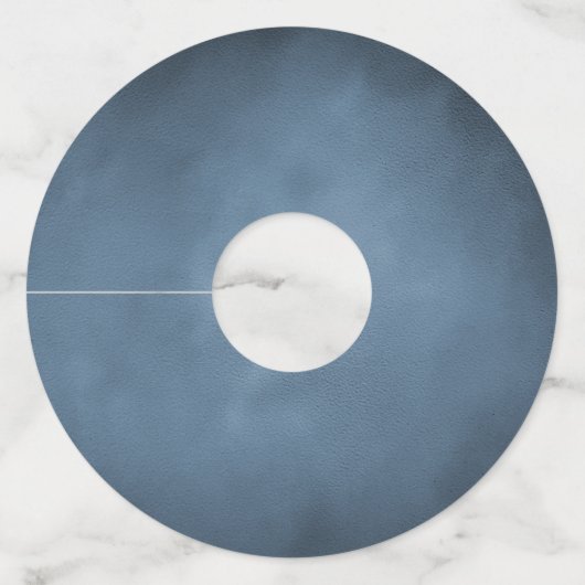 ストリエレガントングきらめくライトDenimブルー結婚ズ ワイングラスタグ (裏面)