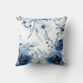 ストリエレガントームブルーフローラ水彩 クッション (裏面)