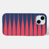 ストリエーション ネイビーブルーとレッドのiPhoneケース Case-Mate iPhoneケース (裏面 (横))