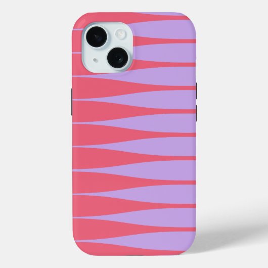 ストリエーション ホットピンクとライラック Case-Mate iPhoneケース (裏面)