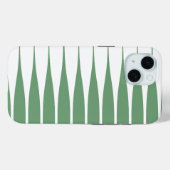 ストリエーション ホワイト グリーン iPhone カバー (裏面 (横))